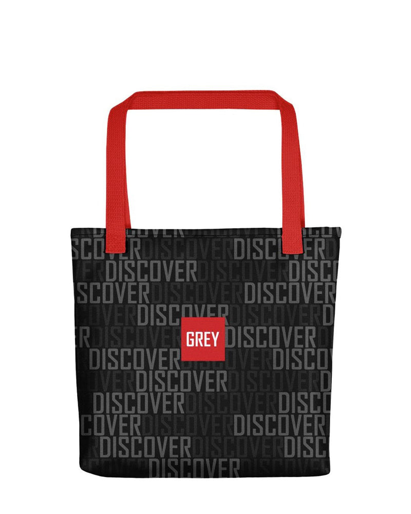 Signature Red Box Logo Tote Bag (Ver. 3)-Tote Bag-Black-GREY Style