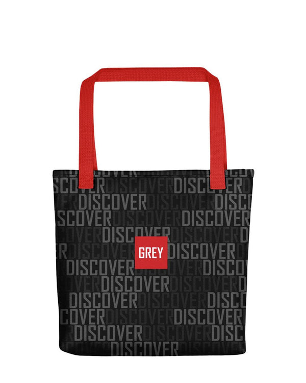 Signature Red Box Logo Tote Bag (Ver. 3)-Tote Bag-Red-GREY Style