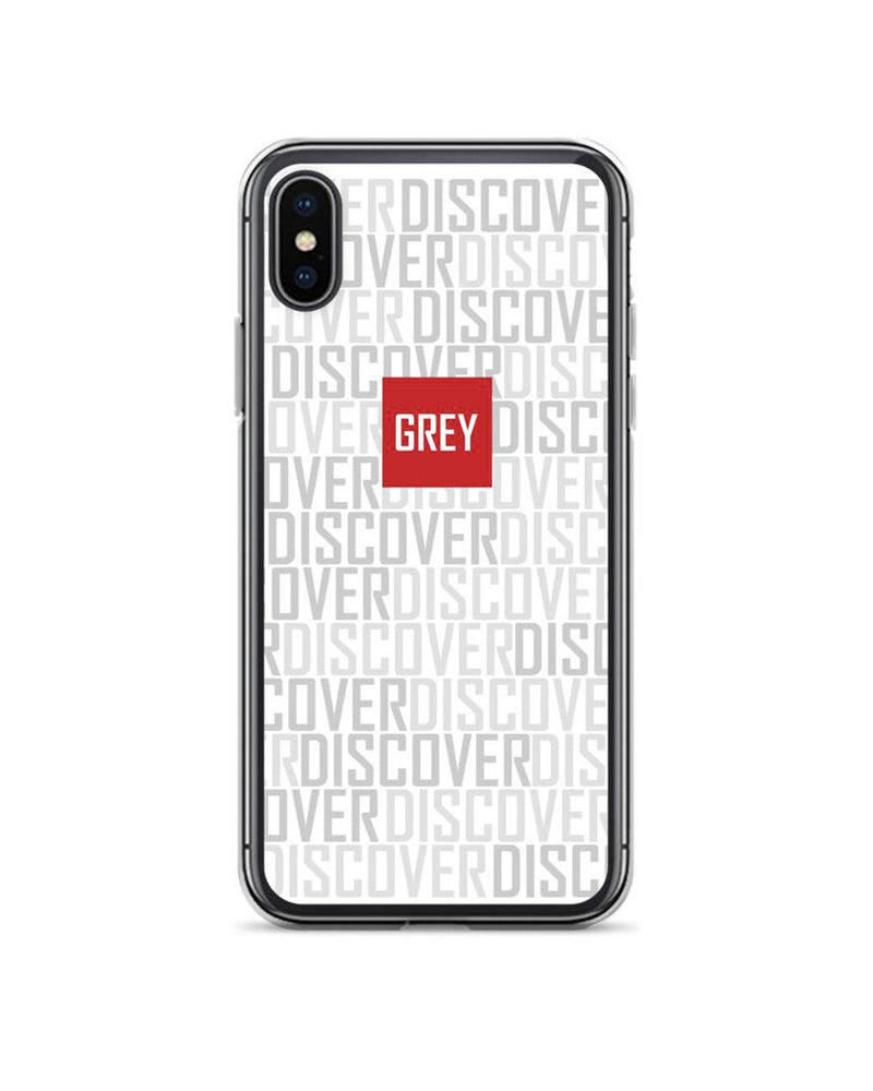 Signature Red Box Logo (Ver. 3) iPhone Case-Phone Cases-White-iPhone X/XS-GREY Style
