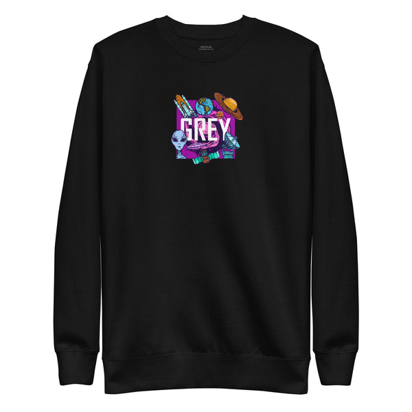 Space Race 2033-Sweatshirt-Black-S-GREY Style