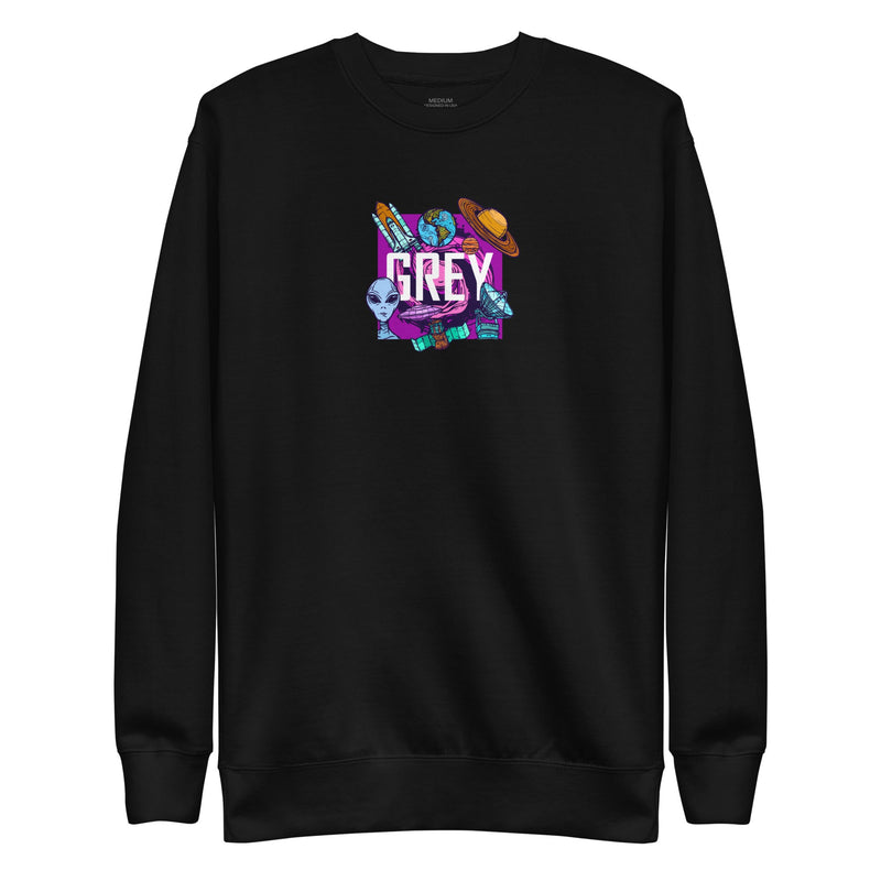 Space Race 2033-Sweatshirt-Black-S-GREY Style