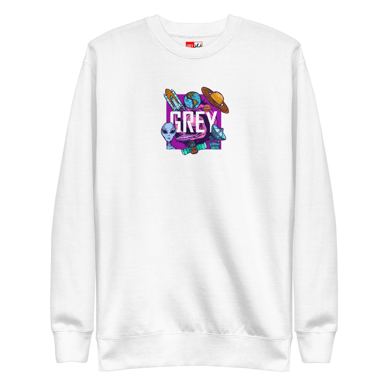 Space Race 2033-Sweatshirt-White-S-GREY Style
