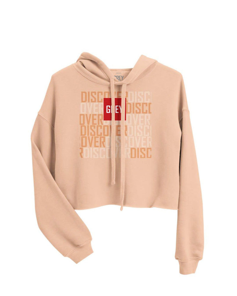 Women's Signature Red Box Logo Crop Hoodie-Sweatshirt-Black-S-GREY Style