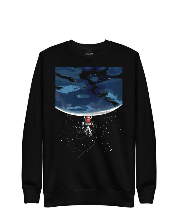 Astronaut Champion Sweatshirt-Sweatshirt-Black-S-GREY Style