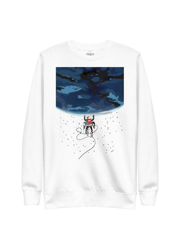 Astronaut Champion Sweatshirt-Sweatshirt-White-S-GREY Style