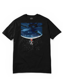 Astronaut Champion Tee-T-Shirt-Black-XS-GREY Style