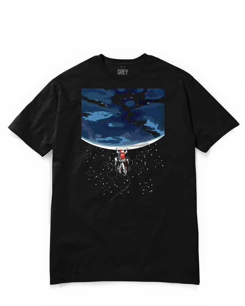 Astronaut Champion Tee-T-Shirt-Black-XS-GREY Style