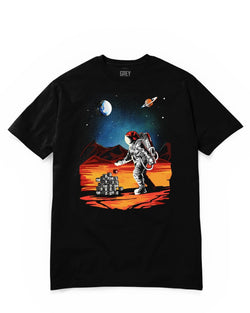 Discoverer Astronaut Tee-T-Shirt-Black-XS-GREY Style