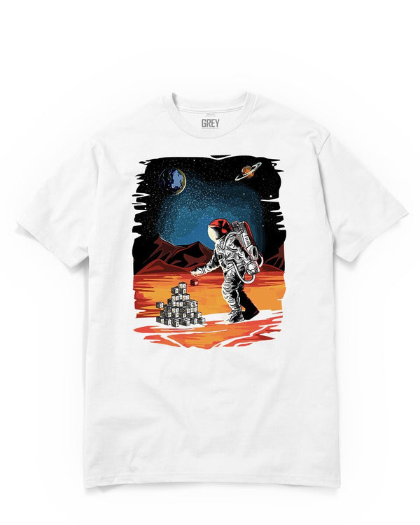 Discoverer Astronaut Tee-T-Shirt-White-XS-GREY Style