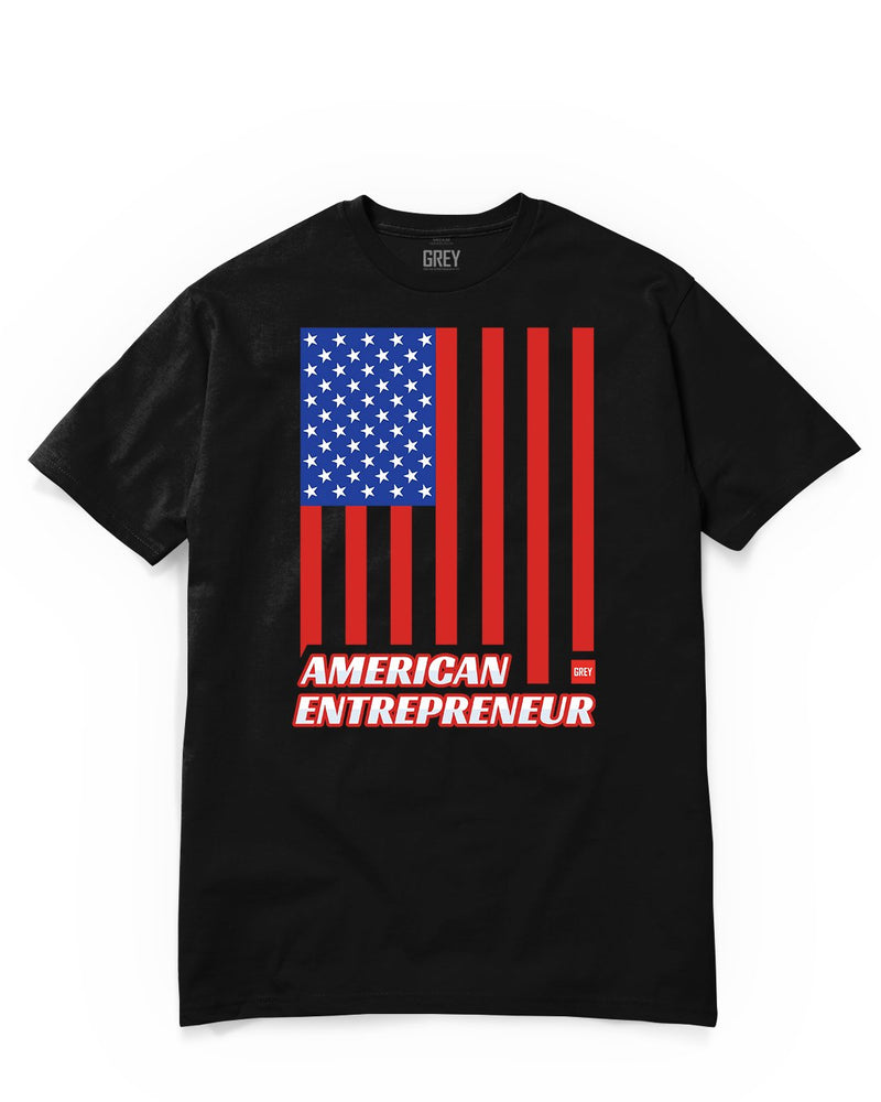 Entrepreneurs Build America Tee-T-Shirt-Black-XS-GREY Style