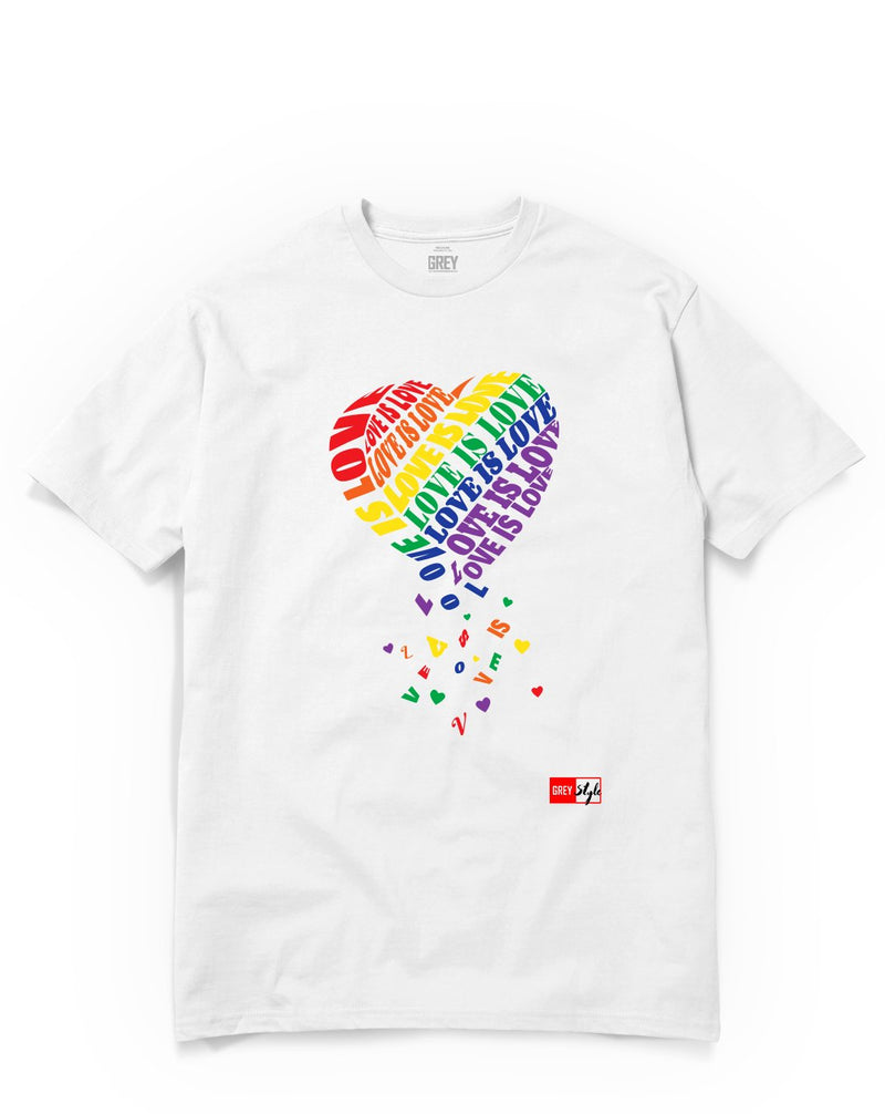 Falling Heart Tee - In Collab With SF LGBT Center-White-XS-GREY Style