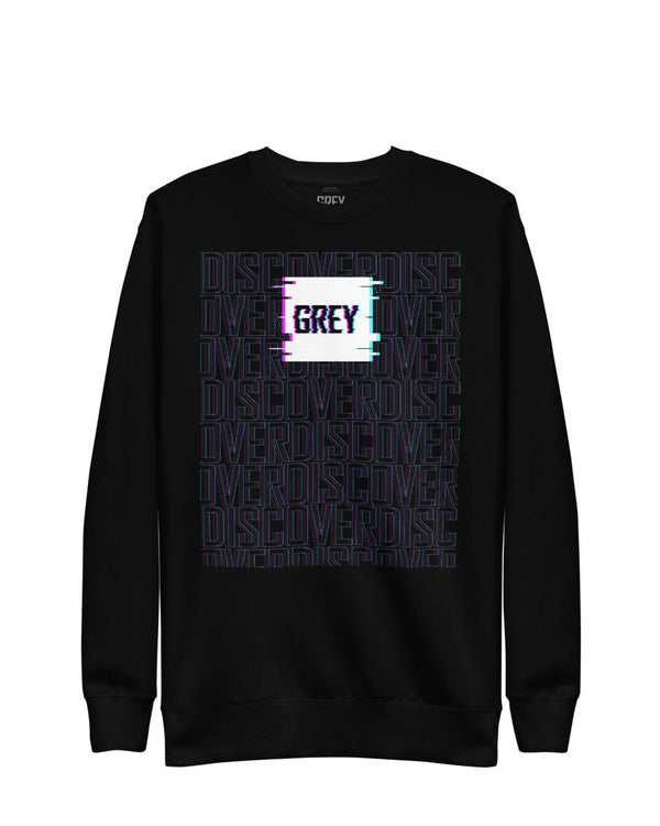 Glitch Sweatshirt-Sweatshirt-Black-S-GREY Style