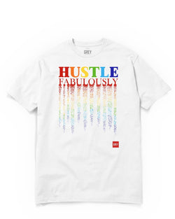 Hustle Fabulously Tee - In Collab With SF LGBT Center-T-Shirt-White-XS-GREY Style