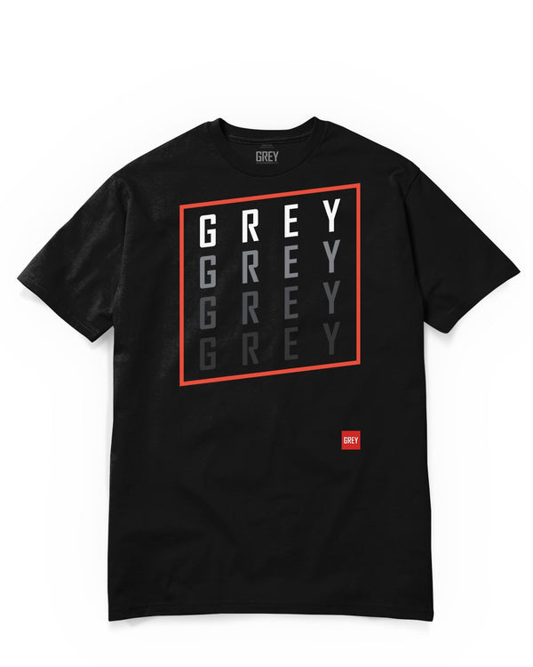 Slanted GREY Square Tee-T-Shirt-Black-XS-GREY Style