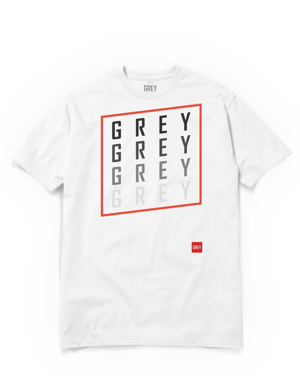 Slanted GREY Square Tee-T-Shirt-White-XS-GREY Style